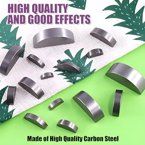 pack of 80 spring wedges assortment disc spring crescent moon key spring set 3-4-5-6 mm disc spring assortment kit driving wedge set flywheel pulley crankshaft assortment kit