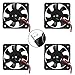 UMLIFE 50mm Fan 5V USB Brushless DC Cooling Fan, 4 Pack Speed 4200 RPM Fan for Small Appliances Series Replacement (4 PCS 5010 5V USB)