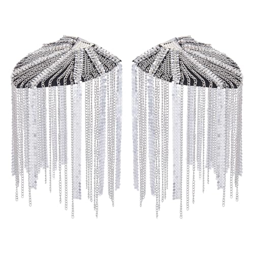 Épaulette punk frange cristal pour customiser veste et blazer