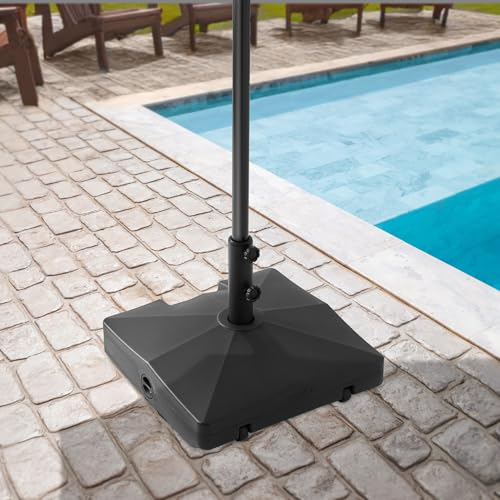 image for Casafield Patio Umbrella Base, 64lb Capacity, Fillable Heavy Duty Roll