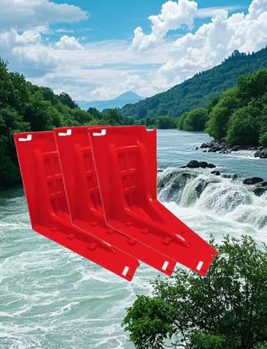 L Shaped Flood Prevention Barriers, ABS Underground Flood Protection Baffle,Underground Emergencies Flood Protection Baffle(35x8.3x32in)