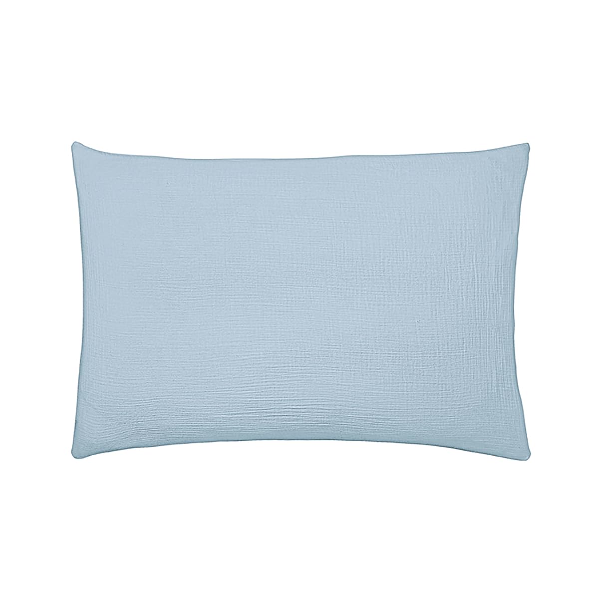 Cotton Gauze Pillowcase 50 x 75 cm Tendresse Heure Bleue, Essix, Blue