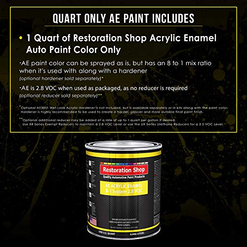 Restoration Shop - Anniversary Gold Metallic Acrylic Enamel Auto Paint - Quart Paint Color Only - Professional Single Stage High Gloss Automotive, Car, Truck, Equipment Coating, 2.8 Voc #TOP1