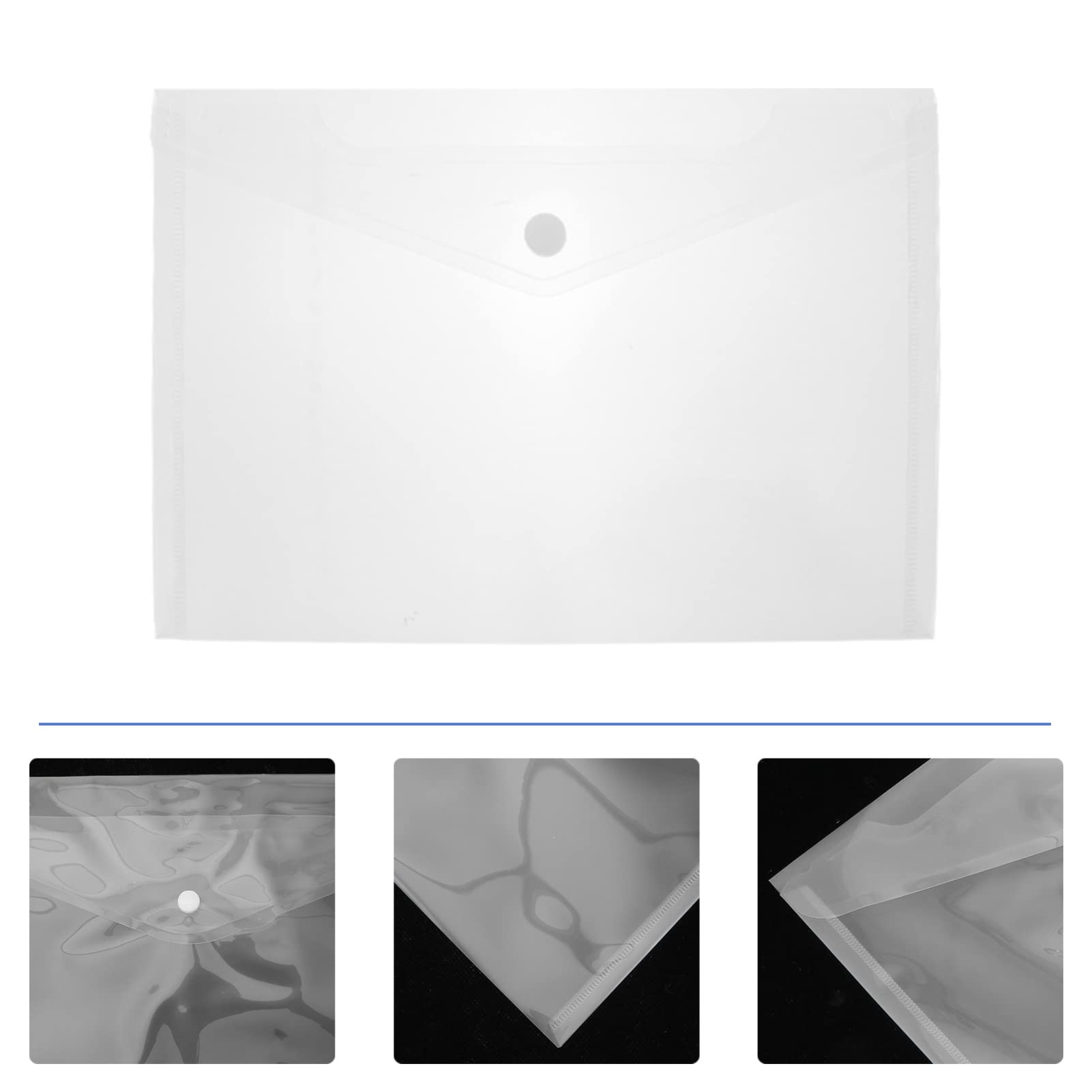 Document Folder A4 40 Pezzi in Plastica Trasparente Bottone