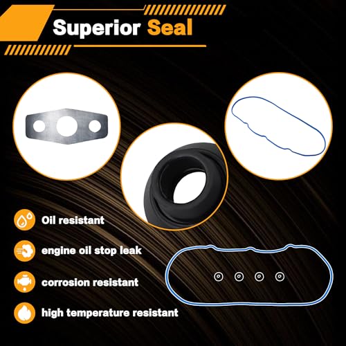 Image of Valve Cover Gasket Set Compatible with Chevy Silverado, Suburban, Tahoe, Trailblazer, fit for GMC Sierra, Yukon, Envoy, fit for Escalade 4.8L 5.3L 6.0L 6.2L Replace 12637683 VS50504R1