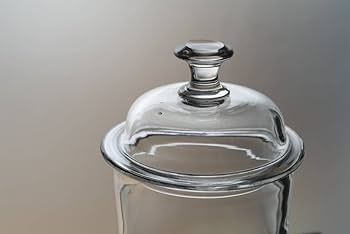 Amazon｜古い手吹きガラスの蓋付容器 19-20世紀フランス 硝子