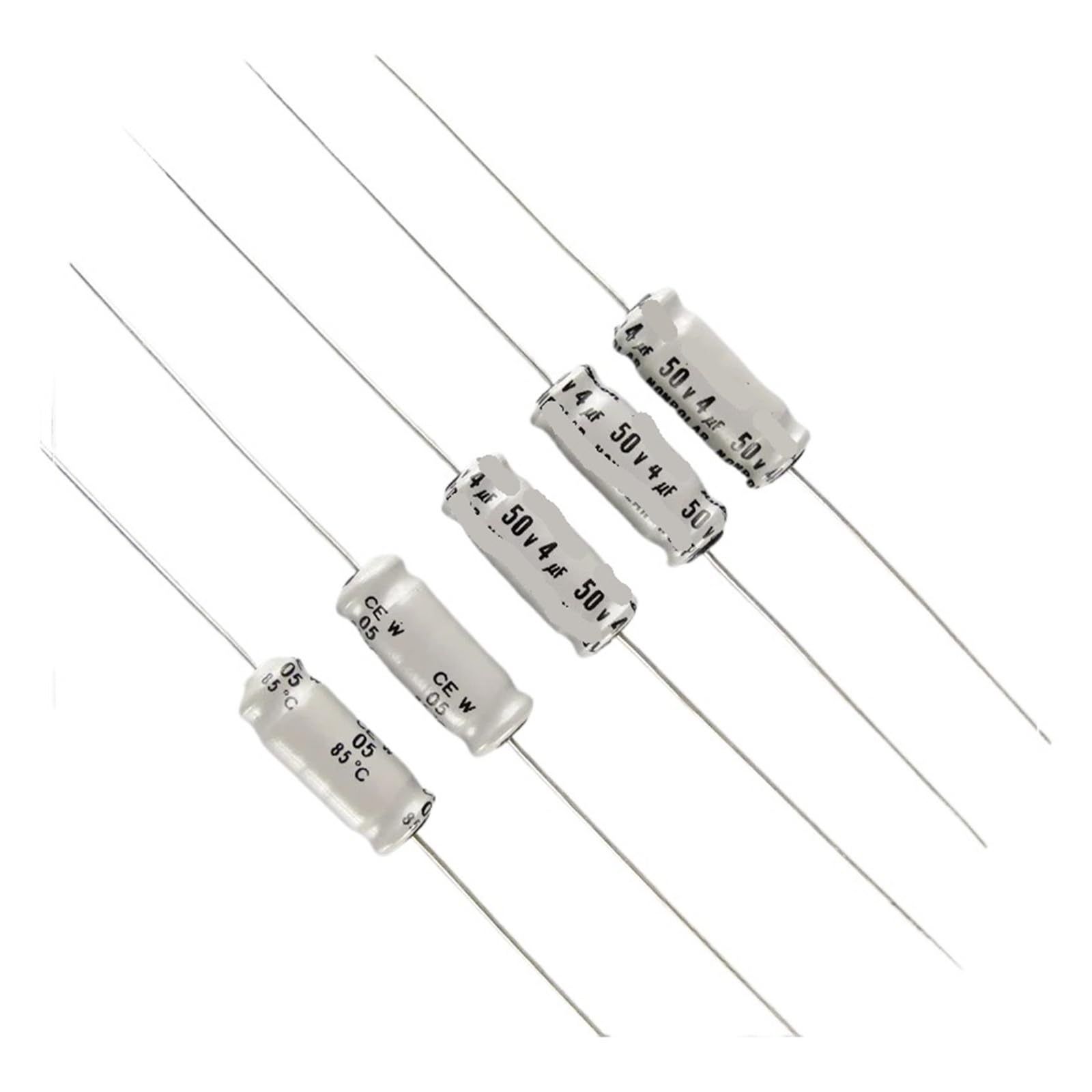 Condensateurs audio 4uF 50V gris clair pour filtre de haut-parleur en lot de 5