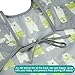 PandaEar Long Sleeve Bib 3-Pack| Smock Pocket Crumb Catcher Apron | 12-48 Months