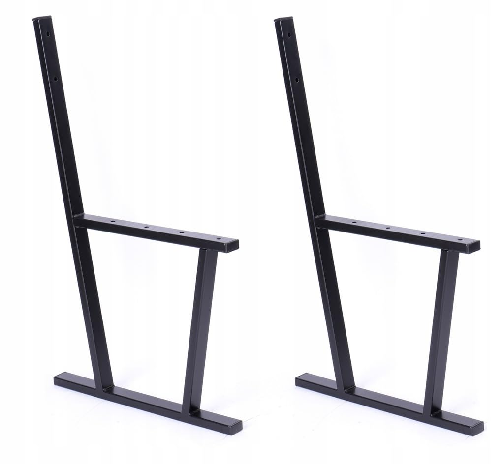Pieds de Banc de Jardin - Patins de Banc - Noir Mat - Acier Revêtu par Pulvérisation - 2 pièces - Parfait pour Le Jardin, Le Parc, L'Aire de Jeux, Stable