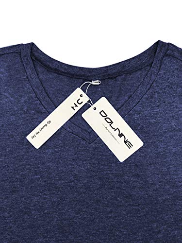 Image of DOLNINE Plus-Size Tops for Women Casual Short Sleeve Color Block T-Shirts