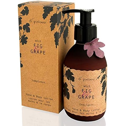 Di Palomo Wild Fig & Grape Hand & Body Lotion -240ml. Moisturising Body Cream & Hand Cream for Very Dry Hands. Skin Care Hand & Body Lotion. Ideal Skincare Set for Hands, Body & Nail Care Cover