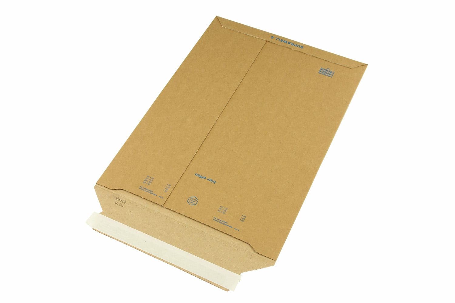 Wellpapp-Versandtasche, B4, braun, Abm (LxB): 286x407mm, mit Selbstklebeverschluss, 500 Stück, Verpackungsheld