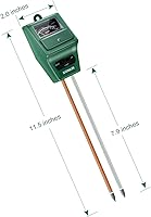 Vista 6 de Sonkir - Medidor de pH de suelo, 3 en 1, humedad/luz/pH, kit de herramientas de jardinería para cuidado de plantas, ideal para jardín, césped