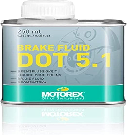Motorex 300287 Hydraulic Brake and Clutch Systems Dot 5.1 Brake Fluid, 0.25 Liters