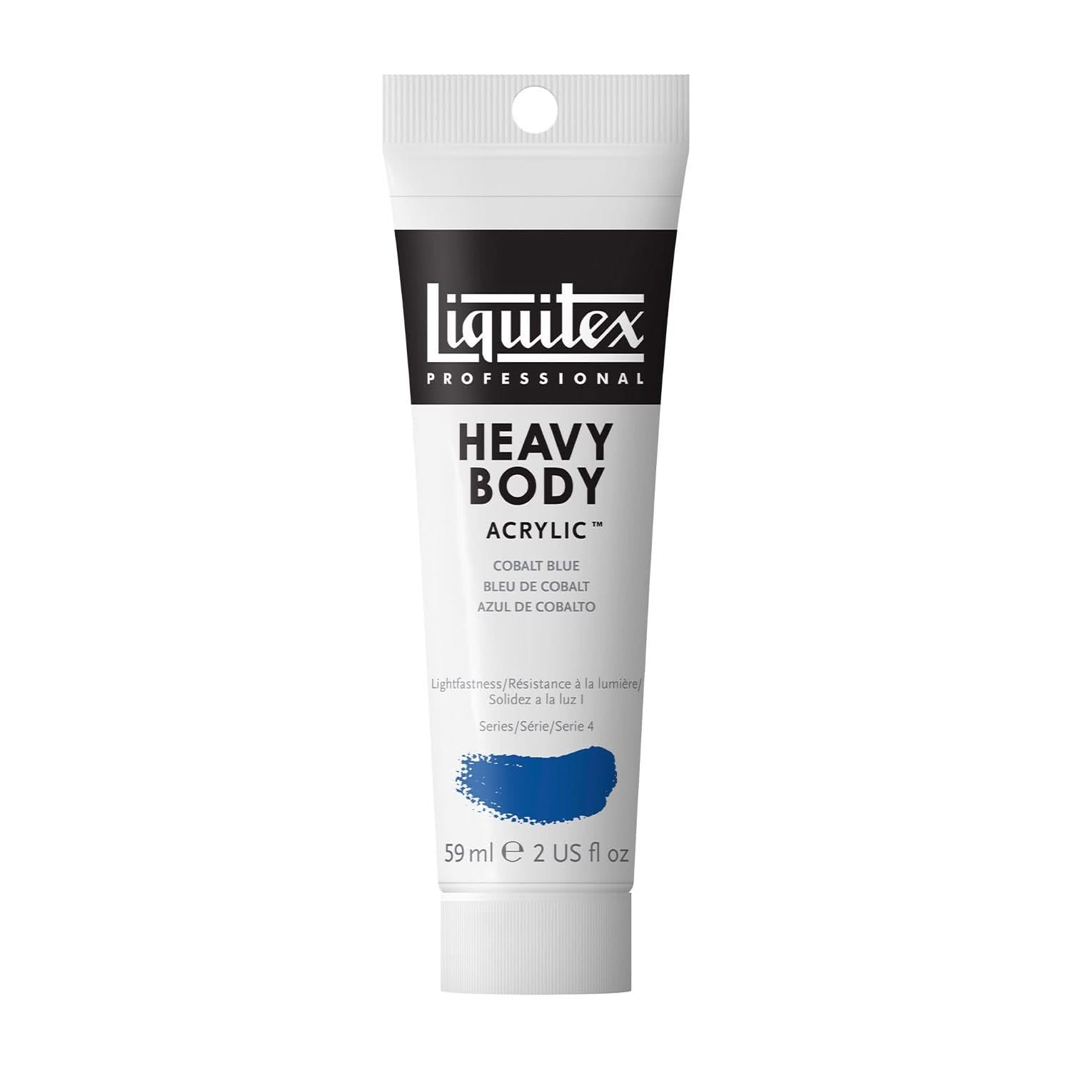 Liquitex 8870125 Professional Heavy Body Acrylfarbe in Künstlerqualität mit ausgezeichneter Lichtechtheit in buttriger Konsistenz, 59ml Tube - Kobaltblau