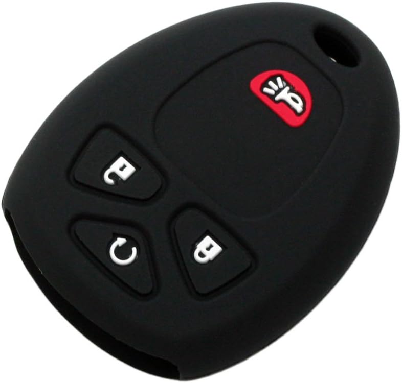 SEGADEN Silicone Cover Protector Case Holder Skin Jacket Compatible with CHEVROLET BUICK GMC 4 Button Remote Key Fob CV4607 Orange image 3
