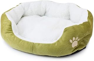 yijkgfh Rettangolo Lavabile Estraibile Lettino per Cani, Morbido Peluche Cane Gatto Letto Divano per Animali Caldi Cuscino Inverno-Verde 50x40cm(20x16inch)