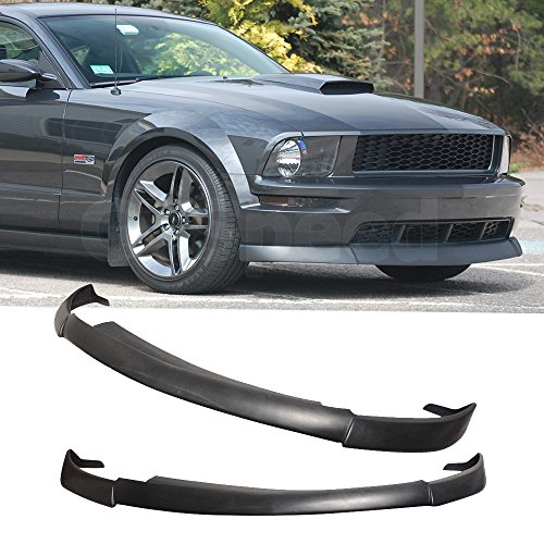 [GT-Speed] Compatible/Replacement for Front Bumper Lip CV Type-2 Style PU Front Lip, 2005 2006 2007 2008 2009 Ford Mustang GT Bumper Only (Not Compatible with Base Bumper)
