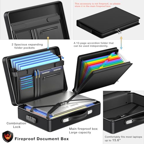 ANZAKY Fireproof Document Briefcase