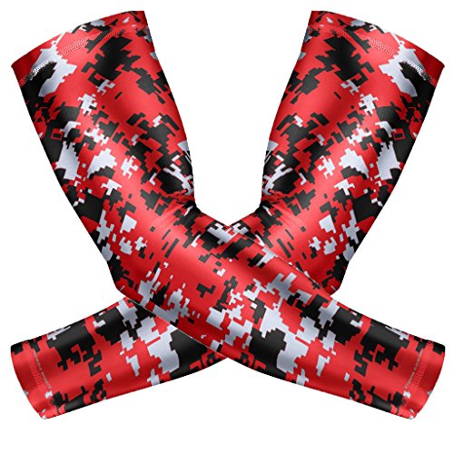 JUNAN Sports Compression Arm Sleeves 1 Pair Moisture Wicking UV Protection Cooling or