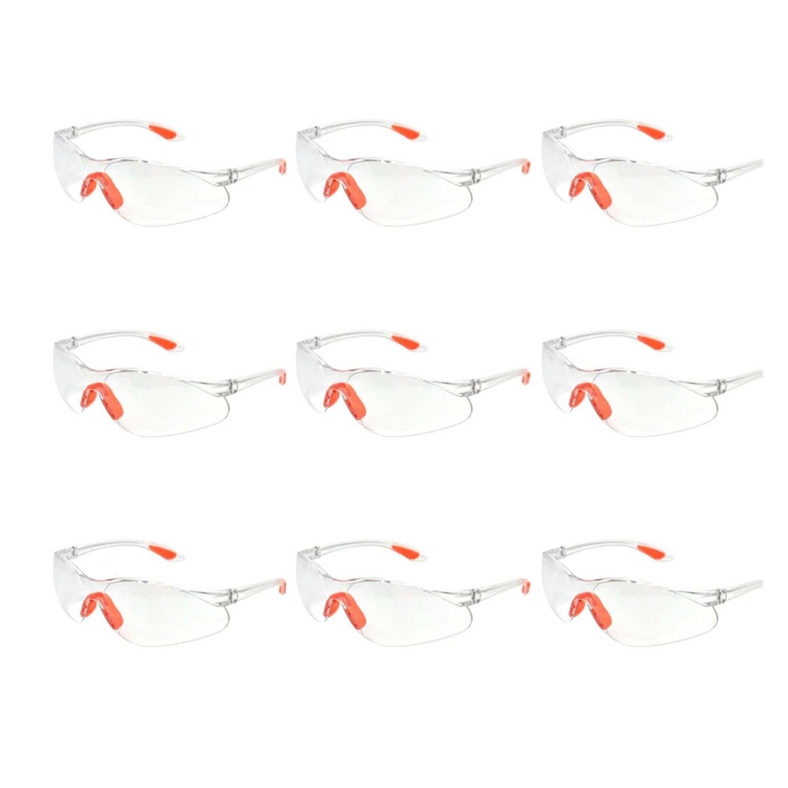 Gafas de seguridad, 12 gafas protectoras de seguridad for el trabajo laboratorio, material PC, antiimpacto, a prueba viento y polvo, transparentes for montar a caballo