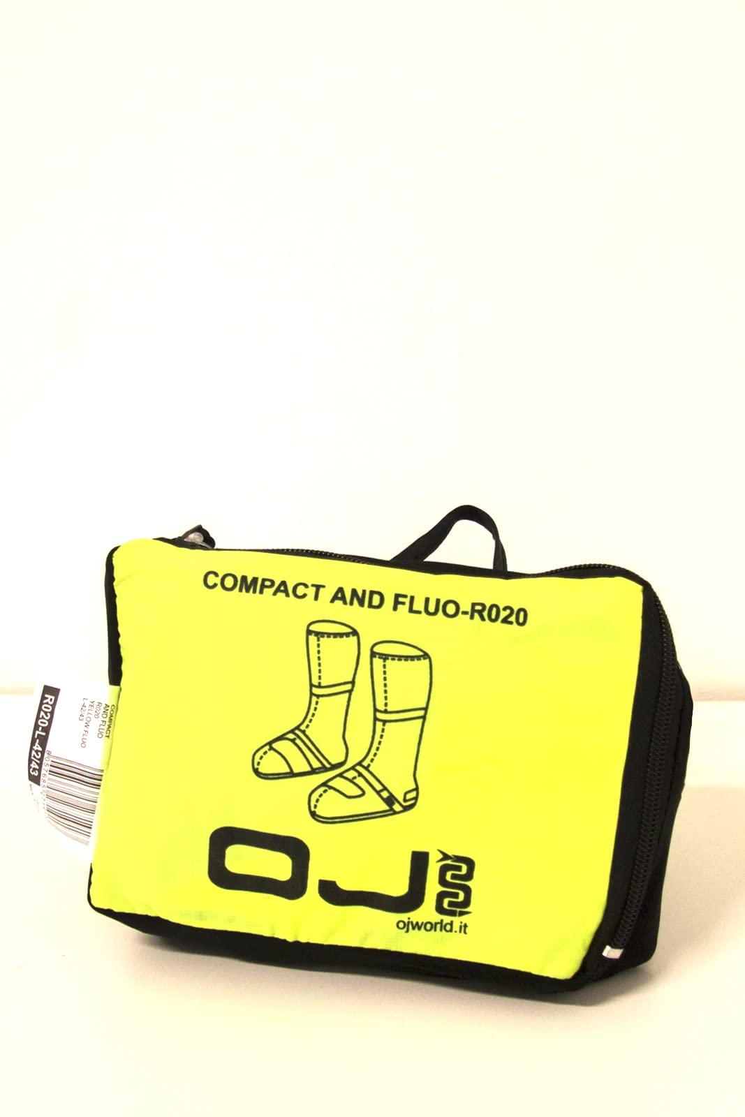 OJ Compact Copriscarpe Antipioggia Moto Unisex | Copri Scarpe 100% Impermeabile e Compatto, Suola Slim Antiscivolo, Regolabile con Coulisse per Massimo Comfort, GIALLO 2XL