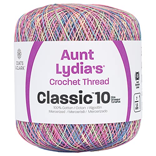 Image of Coats Crochet 154-465 Aunt Lydia's Crochet, Cotton Classic Size 10, Pastels