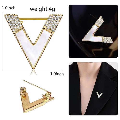 Image of Fashion Rhinestone Flower Brooches Pins Cute Pearl Crystal Floral Lapel Pin Brooch Costume Decorate Jewelry for Women Gril Gift