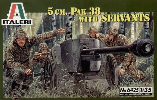 Amazon | タミヤ イタレリ 6425 1/35 独5cm Pak38と砲兵セット