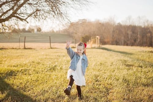 Girls' Classic Pearls Denim Jackets Kids Button Down Jeans Jacket Top Coat Outwear3