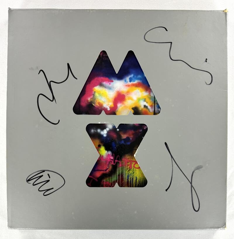 Coldplay Full Band Signed Autograph 12x12 Mylo Xyloto Album Vinyl