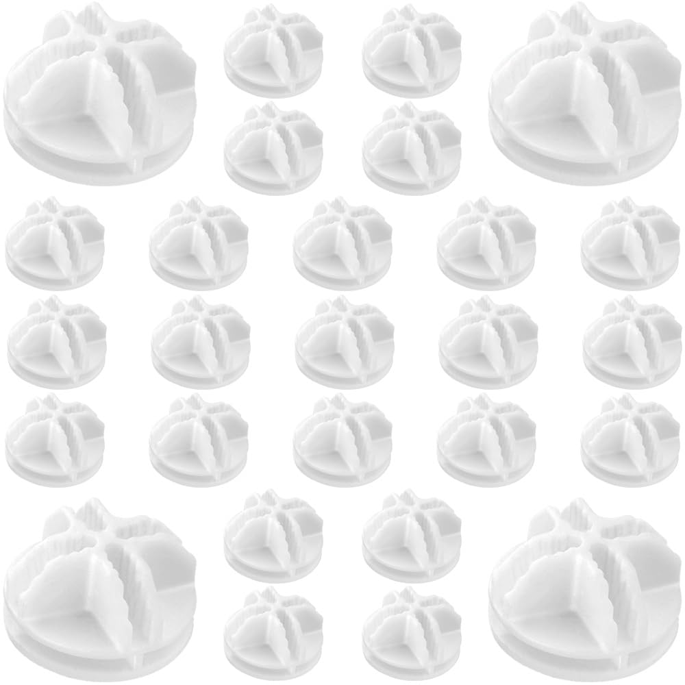 30Pcs Wire Cube Connectors, Wire Grid Cube Organizer Connector Plastic Storage Cube Connectors for Modular Closet Storage Organizer and Wire Grid Cube Storage Shelving, White