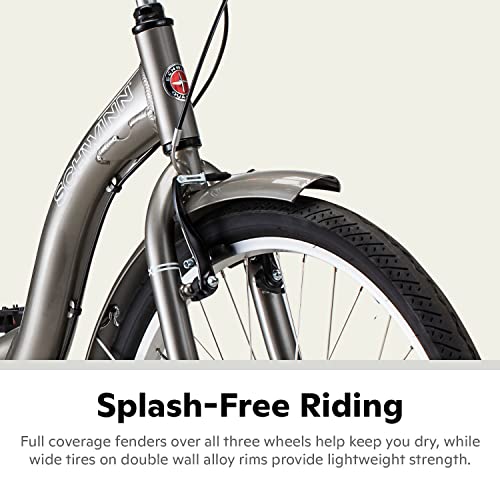 image for Schwinn Meridian Adult Tricycle, 26 Inch Bike for Women and Men, Singl
