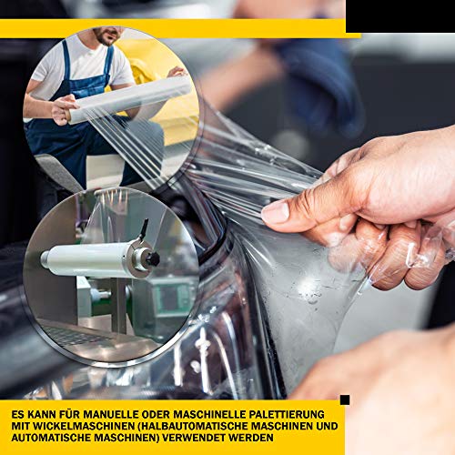 V1 Trade Stretch Film - Transparant - 23 micron dik - Rol 285 meter lang en 500 mm breed - Taaie palletfolie - Afbeelding 5