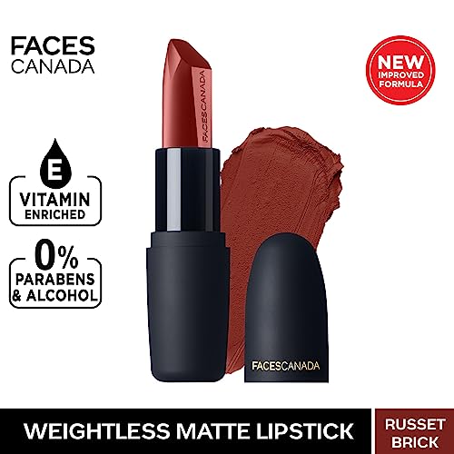 Image of Faces Canada Weightless Matte Lipstick 4 g Russet Brick 19 (Brown)