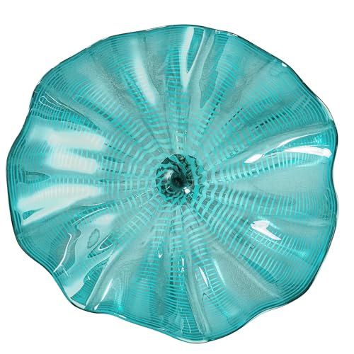 Art Glass Wall Decor Plate, Glass Plate Wall Art, Hand-Blown Glass Wall Decor Plates for Kitchen, Living Room, Dining Room, Staircase, Hallway Art Glass Wall Decor Plate, Glass Plate Wall Art, Hand-Blown Glass Wall Decor Plates for Kitchen, Living Room, Dining Room, Staircase, Hallway
