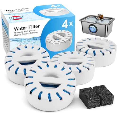 Filtros de agua reemplazo 4-Pack para fuente perros