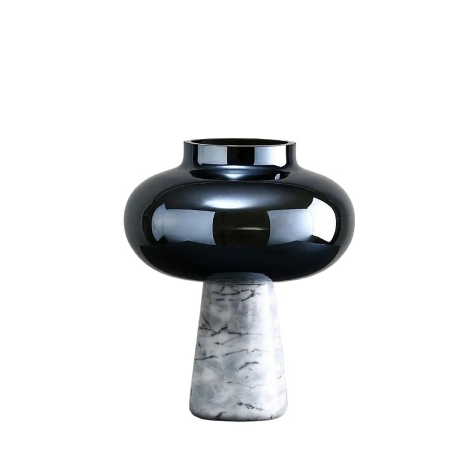 Geometric Vase Marble Glass Vase Geometric Circle Star Flower Handicraft Ornaments Arrangement Accessories Home Decoration(Style02)