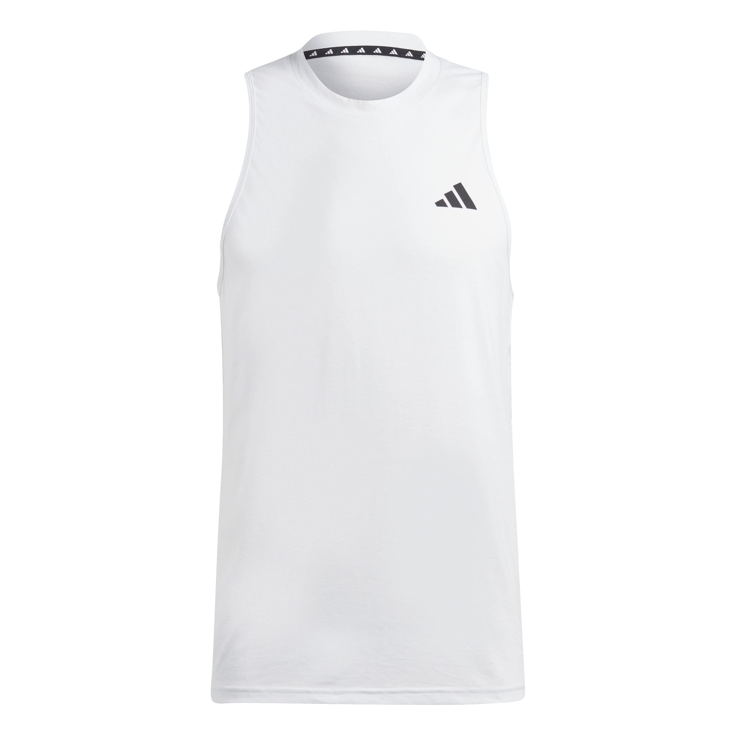 adidas Men's Train Essentials Feelready Training Sleeveless Tee, White/Black, XL