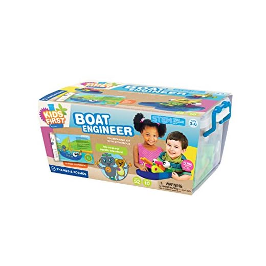 Thames & Kosmos Kids First Boat Engineer | STEM | 32 Page Full-Color Illustrated Storybook | Ages 3+ | Preschoolers and kindergartners | Develop Fine Motor Skills | Parents Choice Gold Award