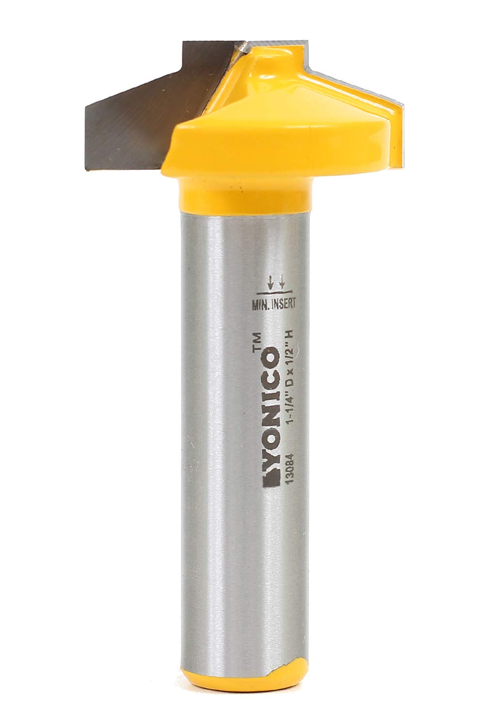 Yonico Grain/Silver 13084 Bevel Cnc Cabinet Door Rail & Stile Router Bit 1/2-Inch Shank