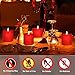 Only-us Flickering LED Flameless Candles Battery Operated with Remote Control Timers for Home Party Wedding Christmas Decoration Dimmable Pillar Red Candles 3x3 in Flat top 2pcs
