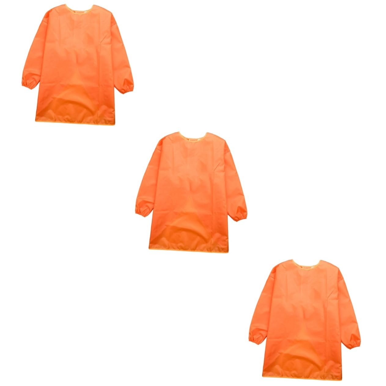 BESTonZON 3pezzi Grembiule Da Pittura Con Maniche Lunghe Per Ragazzo Ragazza Per Attività Artistiche Adatto Ragazzi e Ragazze Arancione Taglia Per