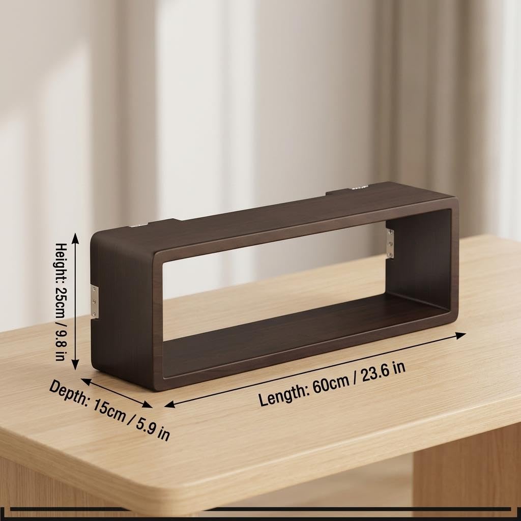 Mensola Router a Parete, Mobiletto WiFi Organizer per TV, Design Aperto
