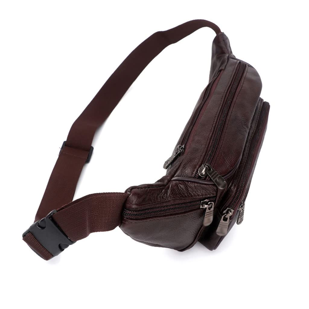 FMURY skórzana torba na talię męska opakowanie zabawny pasek męski łańcuszek na etui na telefon, Biała łata pięcioramienna gwiazda 4, 35cm*21cm*14cm