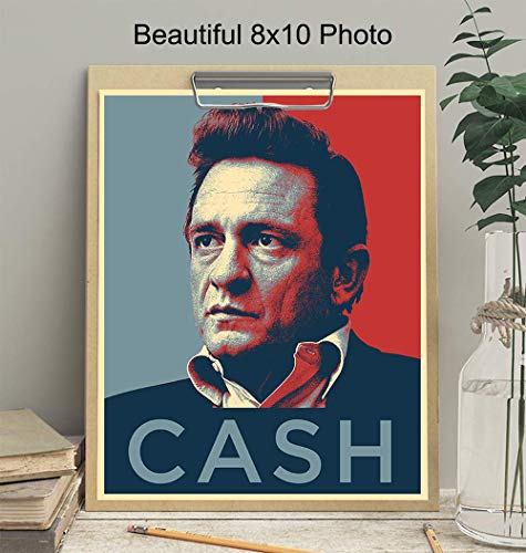 Johnny Cash 8x10 Wall Art Poster - Contemporary Art Print - Gift for Country Music, Nashville Fans - Unframed Picture Photo - Image 4