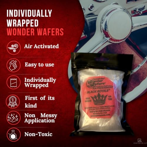 Image of Wonder Wafers 20 Count Air Fresheners Individually Wrapped, Black Royale Fragrance