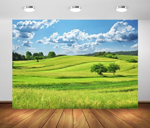 Fondo fotográfico BELECO 12x8 ft tela verde naturaleza miniatura 1