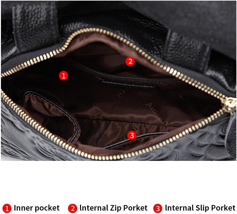 Genuine leather cowhide large capacity detachable shoulder bag Crossbody women's handbag storage purse for ladies - Image 5