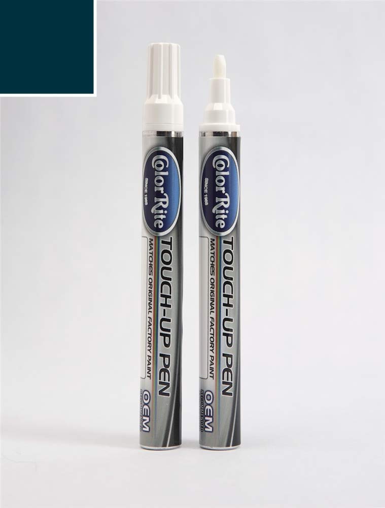 ColorRite Pen Automotive Touch-up Paint for Nissan Rogue - Graphite Blue Pearl RAQ - Color+Clearcoat Package
